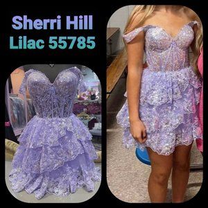 Sherri Hill lilac Size 0 Dress 55785 
